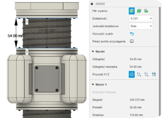 Złożenie modelu 3D Gizmo w programie SolidWorks